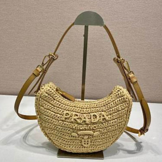 Prada Arqué Crochet Shoulder Bag.