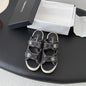 Chanel Quilted Denim Dad Sandals from the Cruise 2022