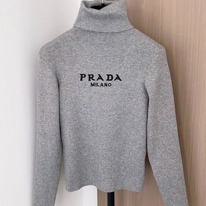 Prada Milano ribbed turtleneck sweater