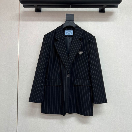 Prada pinstripe single-breasted blazer
