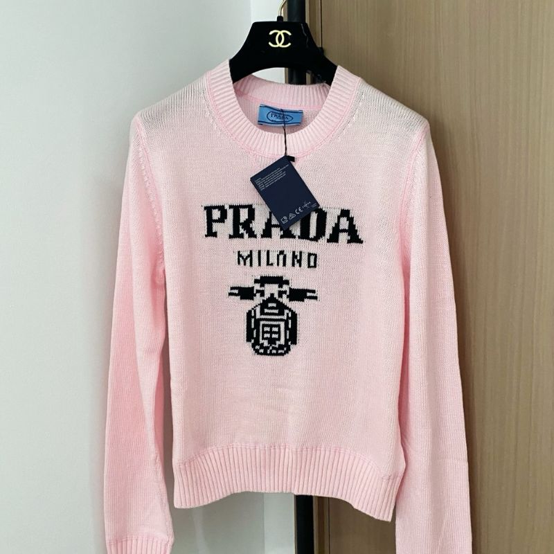 Prada intarsia-knit virgin wool sweater