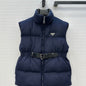 Prada padded down vest with a detachable belt