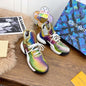 Louis Vuitton LV Archlight Sneaker in a striking multi-color, iridescent finish.