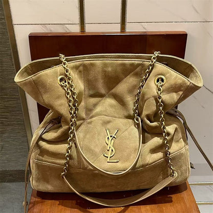 Saint Laurent Jamie Shopping Tote Bag in suede