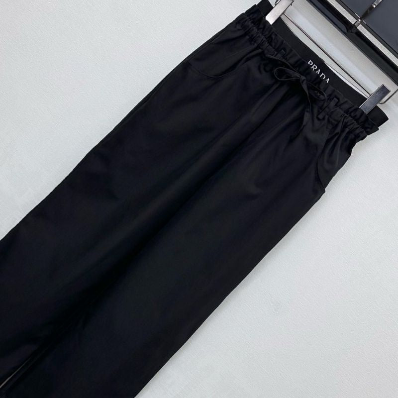 Prada wide-leg drawstring pants.