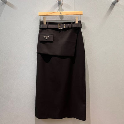 Prada Re-Nylon midi skirt with a pouch.