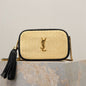 Saint Laurent Lou Mini YSL Monogram Raffia Camera Bag