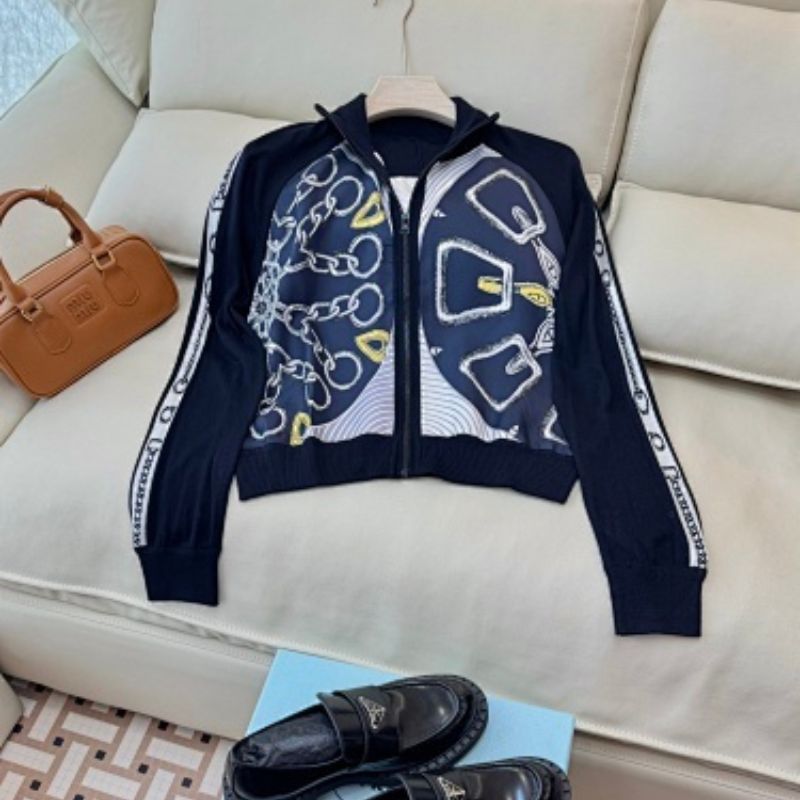 Hermès "Cliquetis Finesse Multicolore" Twillaine Cardigan.