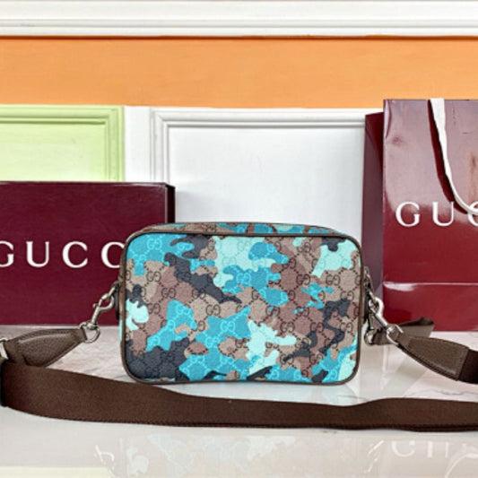 Gucci Small GG Crossbody Bag camouflage marbled GG Monogram print