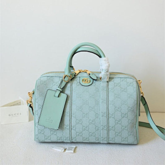 Gucci Ophidia Medium Boston Bag in the icy blue