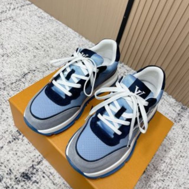 Louis Vuitton LV Classic Sneaker in a blue and grey