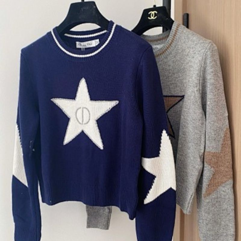 Christian Dior star-motif knit sweaters,