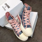 Louis Vuitton monogram print and pink laces.