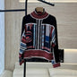 Hermès "Lettres Equestres" Long-Sleeve Twillaine Sweater