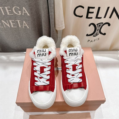 Miu Miu Shearling Fur Sneakers