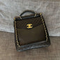 Chanel Vintage 1990 Quilted Briefcase Crossbody Bag.