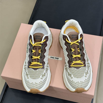 Miu Miu mesh-panelled Gymnasium style sneakers