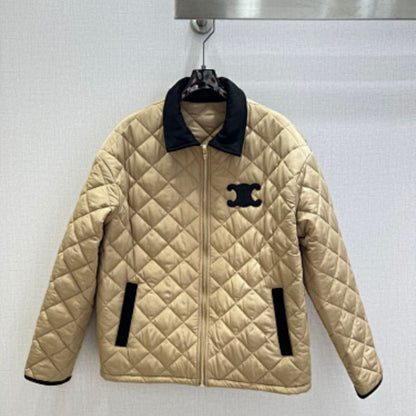 Celine Quilted Jacket in Suede