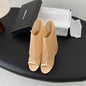 Chanel Mesh Peep-Toe Bootie Sandals