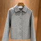 Hermès grey cropped wool blend jacket