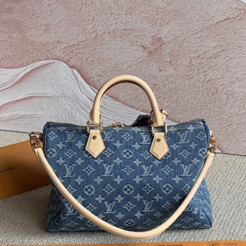 Louis Vuitton Speedy Soft 30 Monogram Denim collection.