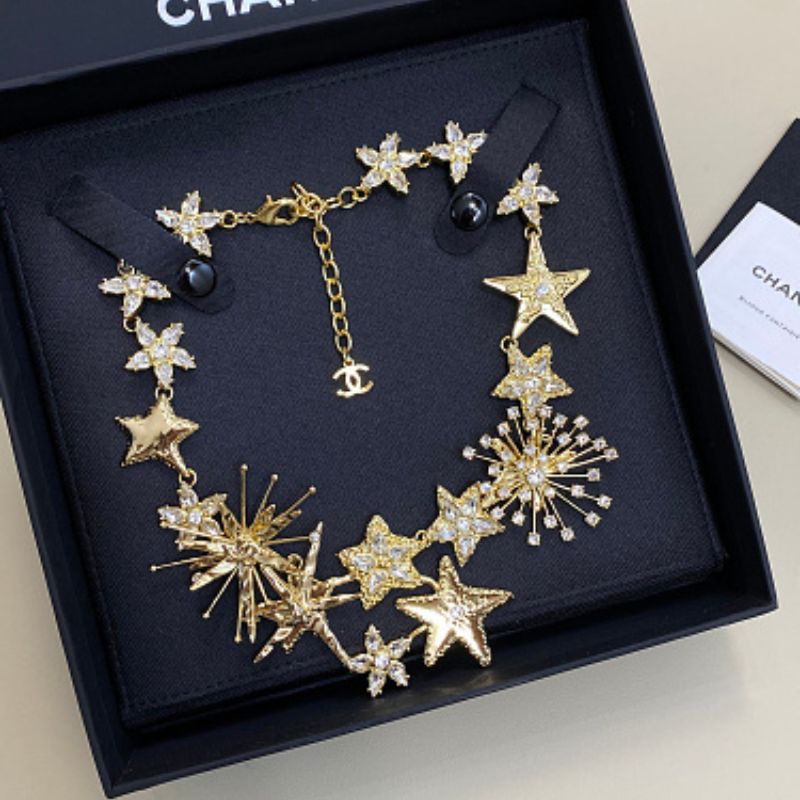Chanel Comet Burst Star Collar Necklace