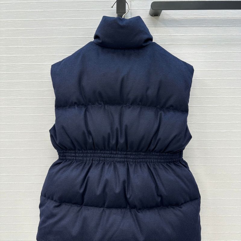 Prada padded down vest with a detachable belt