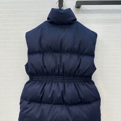 Prada padded down vest with a detachable belt