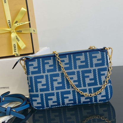 Fendi Baguette Pouch with Chain,