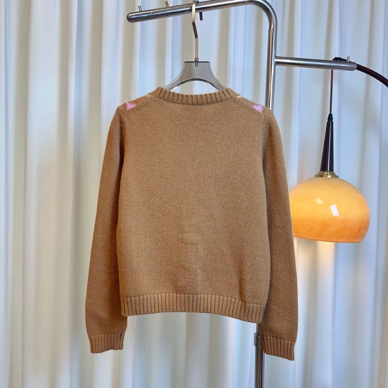 Prada Argyle wool and cashmere cardigan.