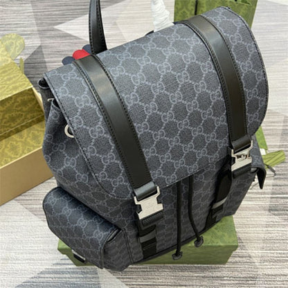 Gucci GG Black Large Backpack GG Supreme canvas
