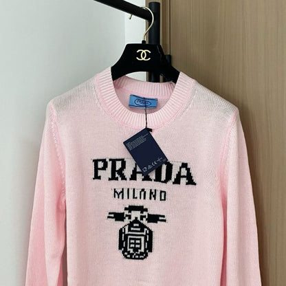 Prada intarsia-knit virgin wool sweater