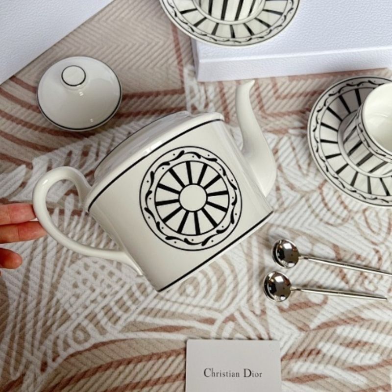 Dior Maison Monsieur Dior tea set, designed by Cordelia de Castellane.