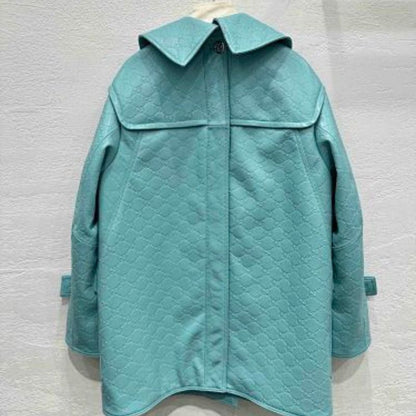 Gucci GG Embossed Leather Coat