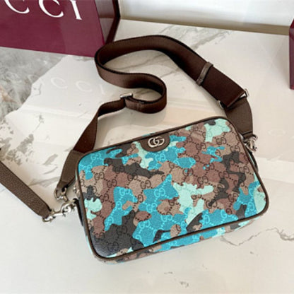 Gucci Small GG Crossbody Bag camouflage marbled GG Monogram print