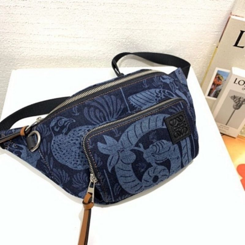Loewe Puffy Bumbag (or waist bag) in a blue denim