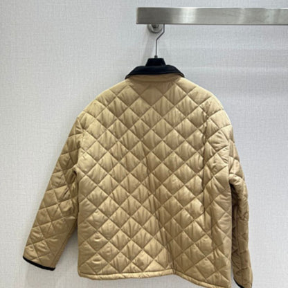 Celine Quilted Jacket in Suede