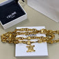 Celine Triomphe heavy link chain necklace/belt