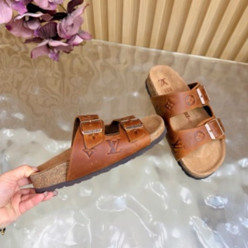 Louis Vuitton custom Birkenstock-style sandals.