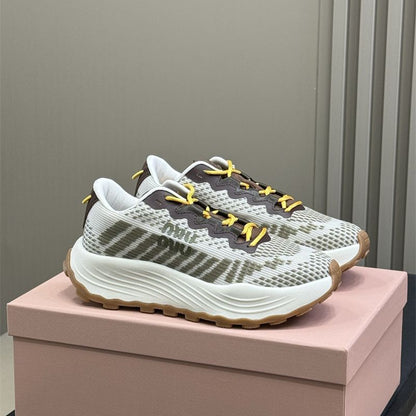 Miu Miu mesh-panelled Gymnasium style sneakers