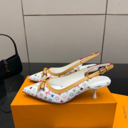 Louis Vuitton x Takashi Murakami 6AM Slingback Pumps.