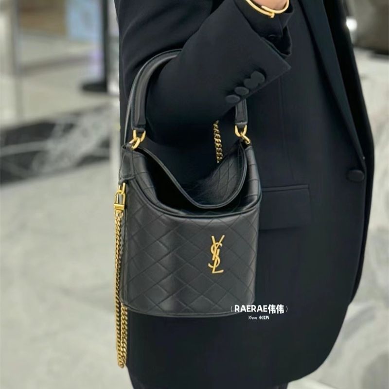 Saint Laurent Gaby bucket bag in lambskin