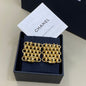 Chanel Woven Grid CC Clip-On Earrings