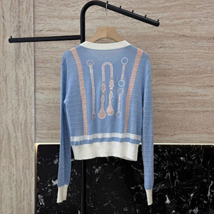 Hermès "Coaching" long-sleeve cardigan.