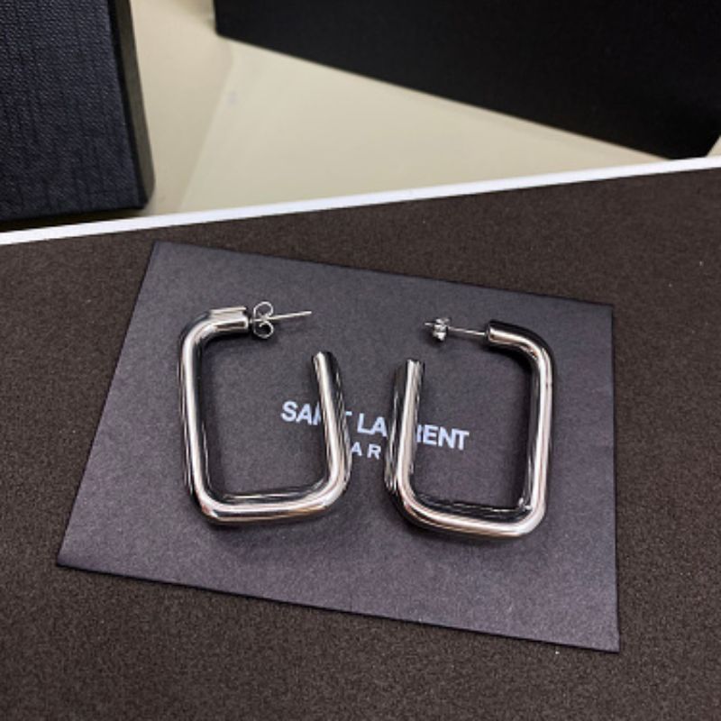 Saint Laurent Square Hoop Earrings