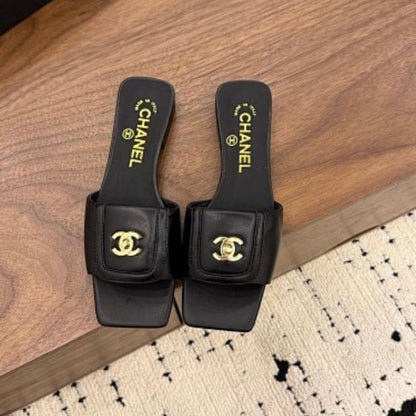 Chanel Turnlock Padded Mules
