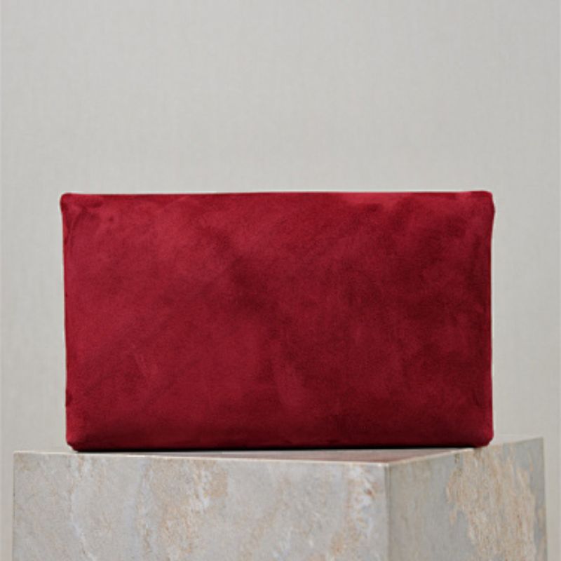 Saint Laurent Cassandre Clutch in Deep Haute Red