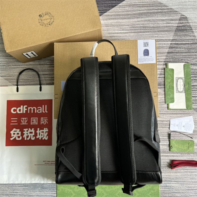 Gucci Ophidia GG Medium Backpack in the grey and black