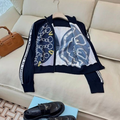 Hermès "Cliquetis Finesse Multicolore" Twillaine Cardigan.