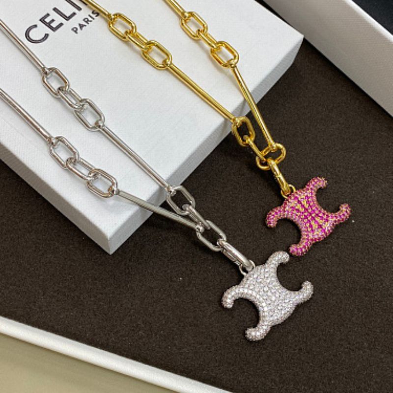 Celine Triomphe Cubic Necklace